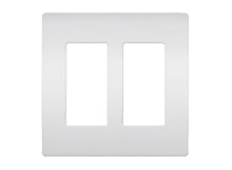 Lutron White 2-Gang Claro & Satin Colors Wallplate