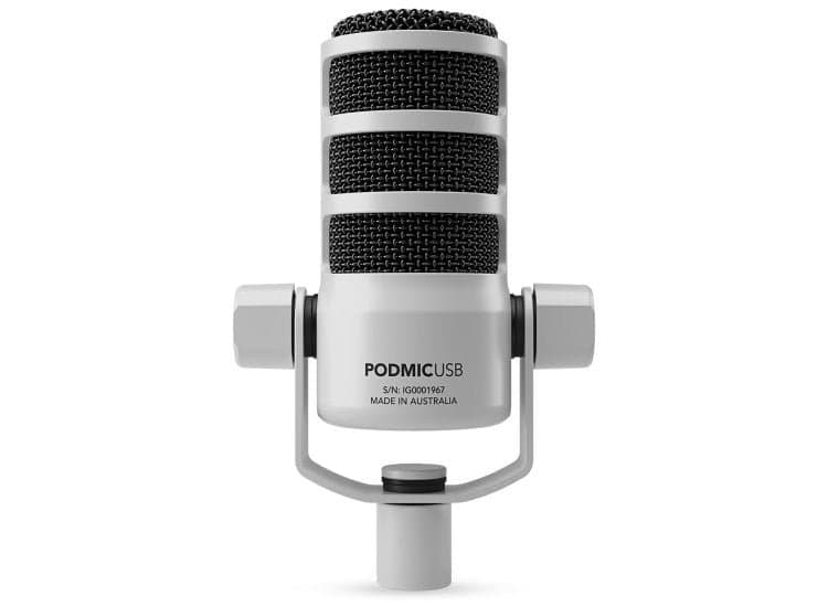 RODE PodMic USB and XLR Dynamic Broadcast Microphone (White)