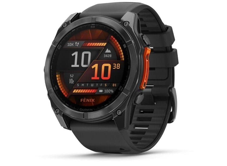 Garmin fenix 8 Smartwatch 51mm AMOLED, Slate Gray with Black Silicone Band