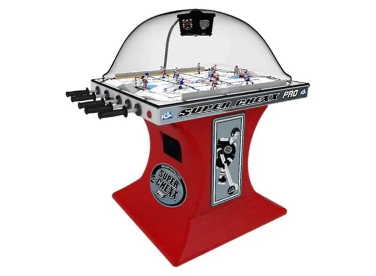 ICE Super Chexx Pro Arcade Bubble Hockey Table, Red