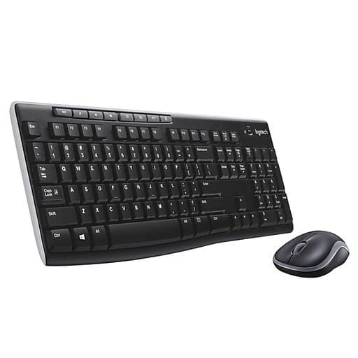Logitech Keyboard & Mouse Combo MK270 Wireless, Black