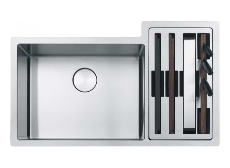 Franke 35-inch Culinary Center Double Bowl Kitchen Sink