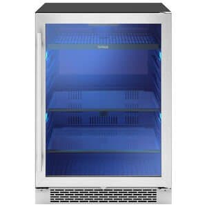 Zephyr 24 in. Built-In/Freestanding 5.8 cu. ft. Compact Beverage Center with Adjustable Shelves & Digital Control-Stainless Steel
