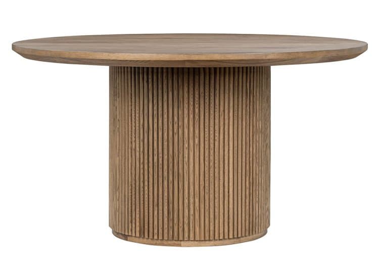 Classic Home Vander Solid Wood Round Dining Table, Tawny Brown