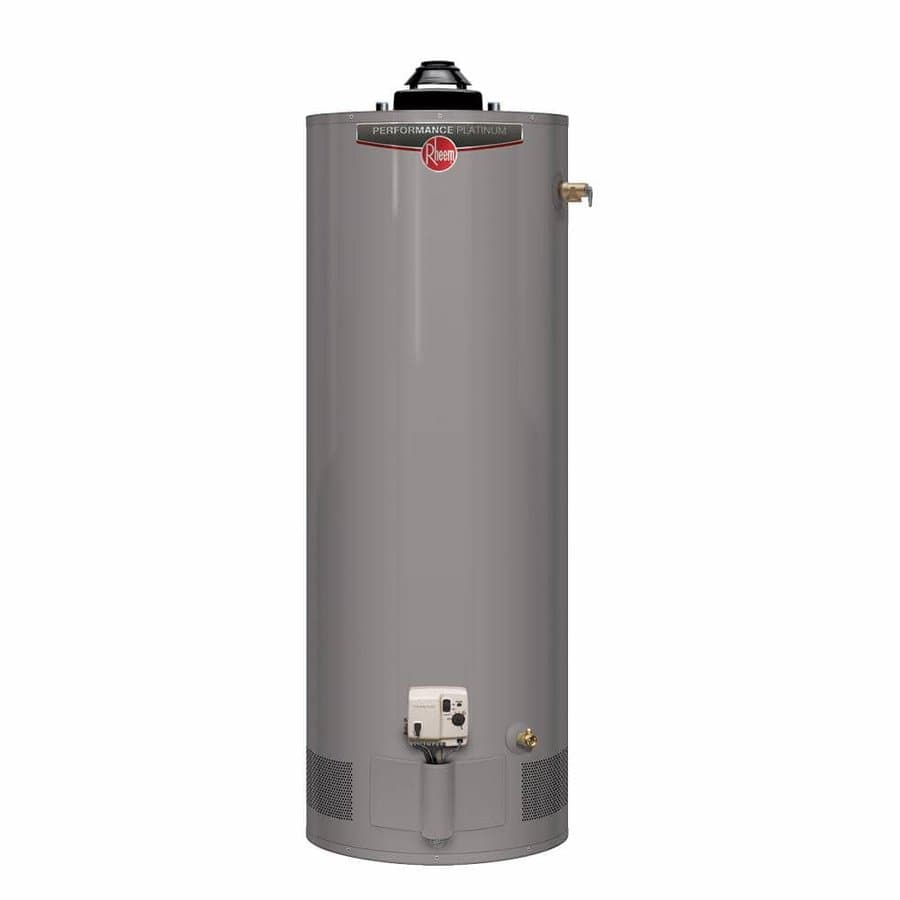 Rheem Performance Platinum Tall Natural Gas Water Heater with Powered Damper