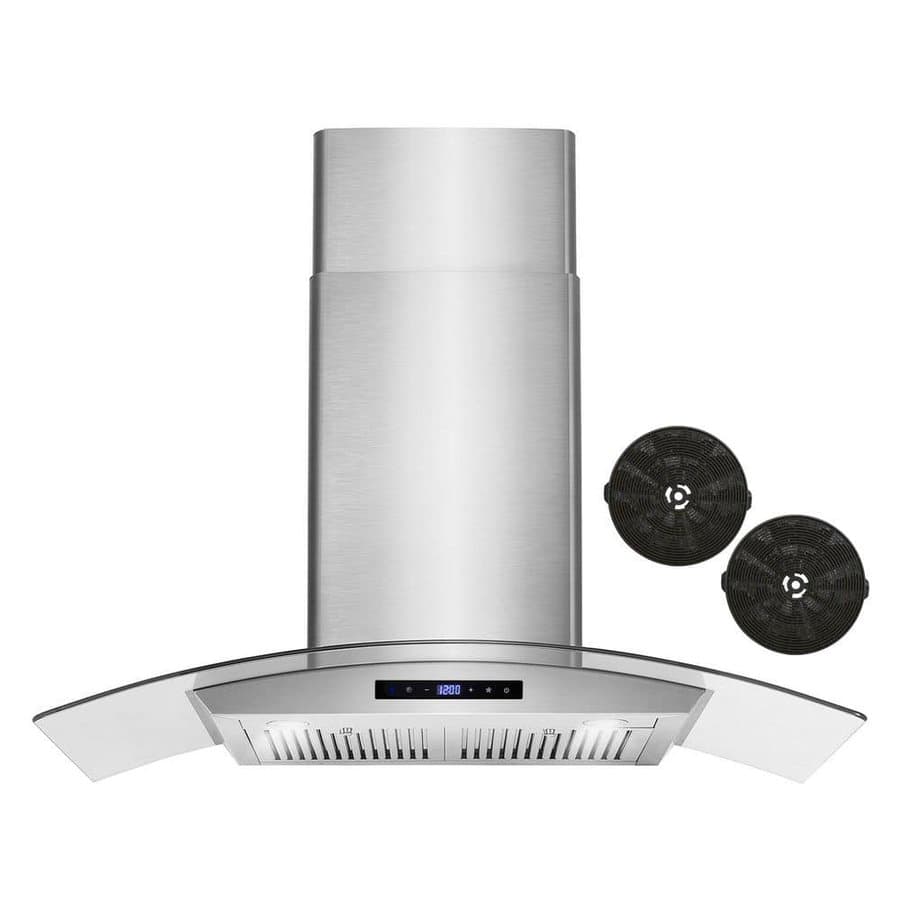 36 in. Vista Collection 380 CFM Ductless Wall Mount Range Hood, Touch Controls, LED Lights, Stainless Steel