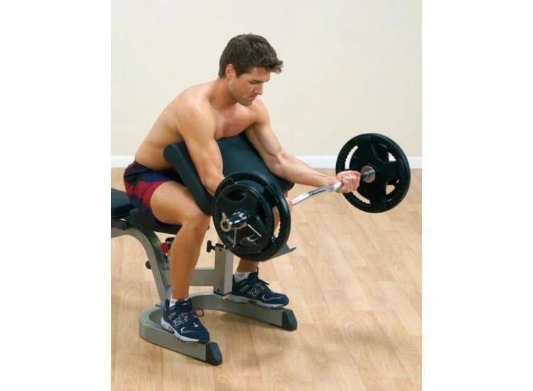 Body-Solid Preacher Curl Bar Station