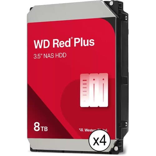 WD 8TB Red Plus 5640 rpm SATA III 3.5" Internal NAS HDD (2-Pack)