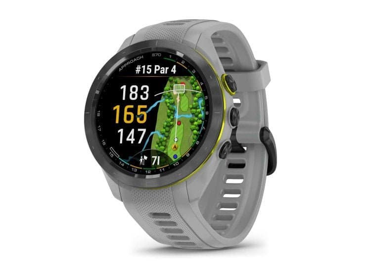 Garmin Approach S70 Gray Silicone Band Smartwatch, 42mm