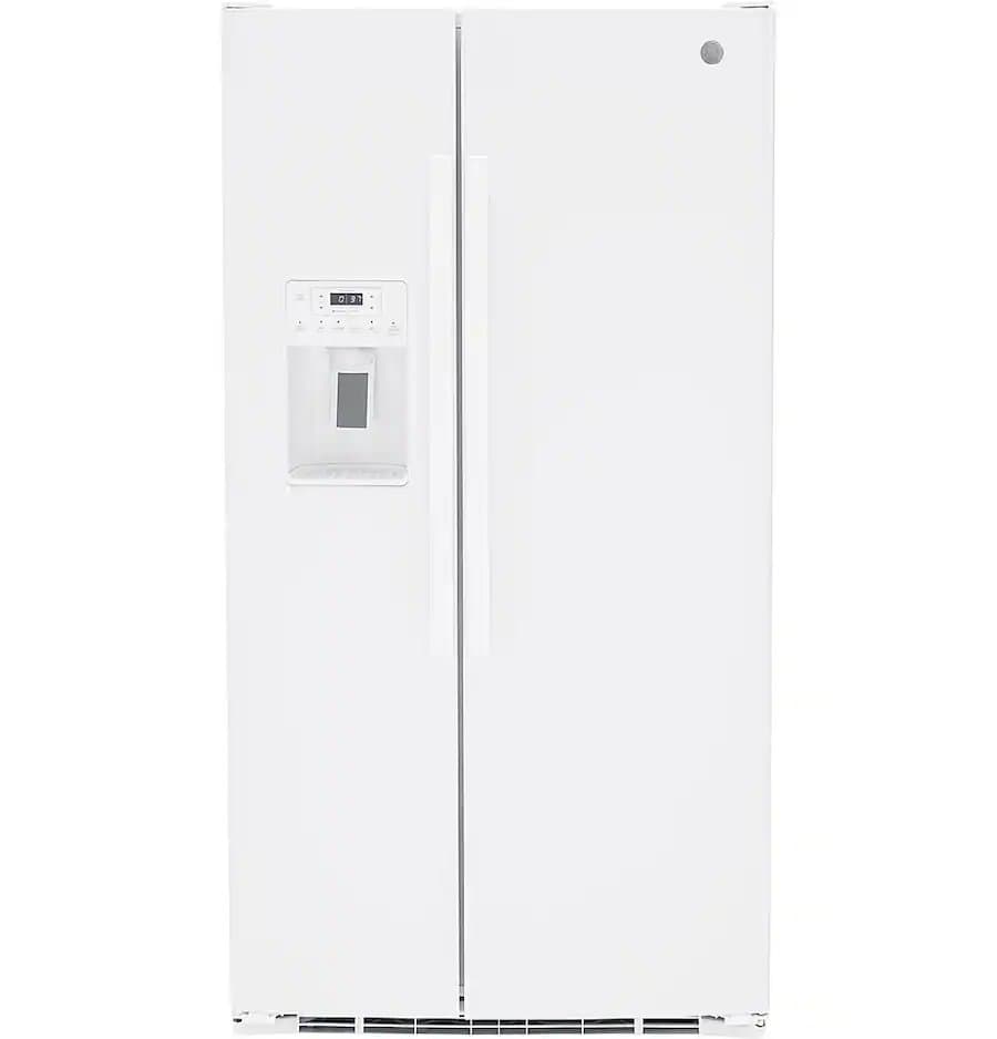 GE 25.3 Cu. Ft. Side-by-Side Refrigerator 36" White