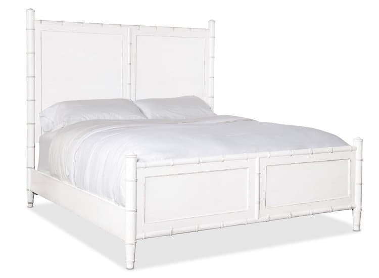 Hooker Furniture Bedroom Charleston King Panel Bed, White Heron