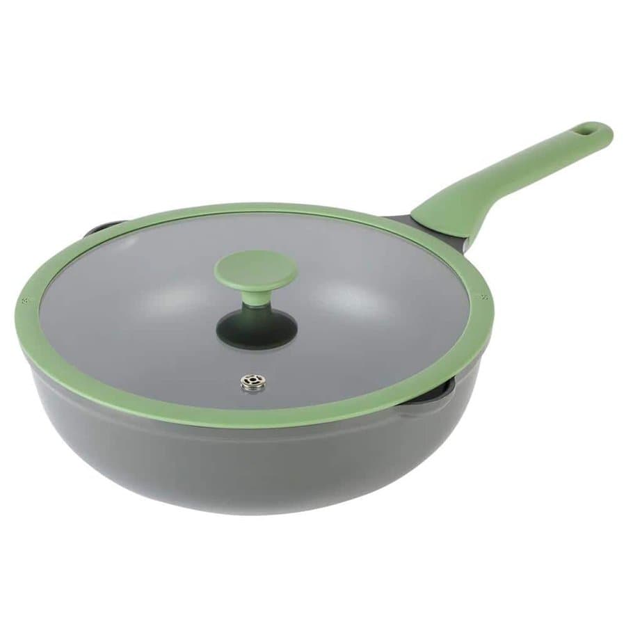 Theodore 6.5 qt. 13 in. Nonstick Cast Aluminum Saute Pan with Lid