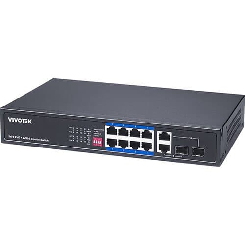 Vivotek AW-FGT-100P-110 8-Port 100Mb PoE+ Compliant Unmanaged Network Switch