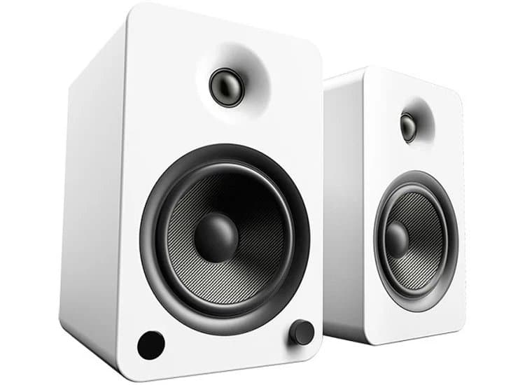 Kanto YU6 Powered Matte White Bookshelf Speakers (Pair)