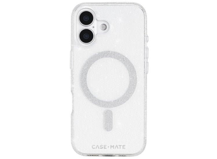 Case-Mate MagSafe Phone Case for iPhone 17, Sheer Twinkle Silver