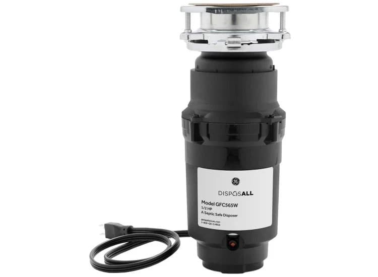 GE DISPOSALL 1/2 HP Continuous Feed Garbage Disposer-Corded, Black