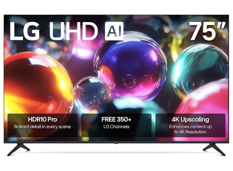 LG UA70 Series AI TV 75-Inch 4K Smart with webOS