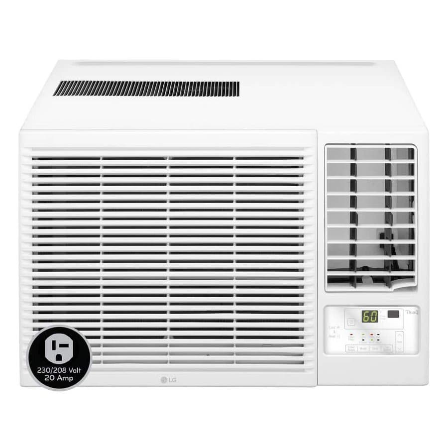 18,000 BTU 230/208-Volt Window Air Conditioner Unit Cools 1000 sq. ft. w/ Heater,Wi-Fi Enabled and Dehumidifier, White