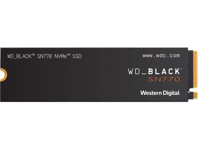 Western Digital WD_BLACK 2TB SN770 NVMe Internal Gaming SSD Solid State Drive-Gen4 PCIe, M.2 2280, Up to 5,150 MB/s-WDS200T3X0E