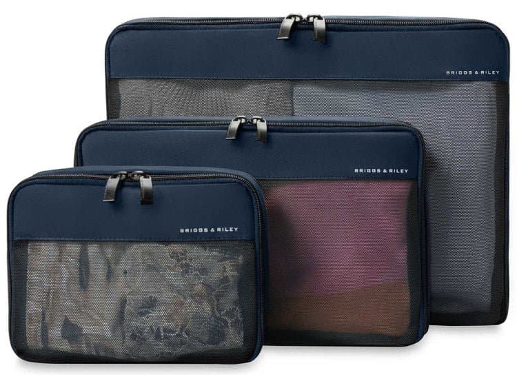 Briggs & Riley Travel Essentials Check, Compression Packing Cube Set in Navy