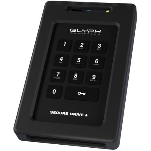 Glyph Technologies SecureDrive+ Professional Encrypted External Solid-State Drive with Keypad