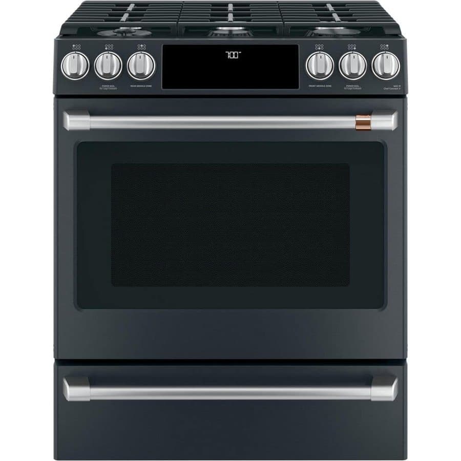 Cafe Cafe 30" Slide-In Gas Range Matte Black