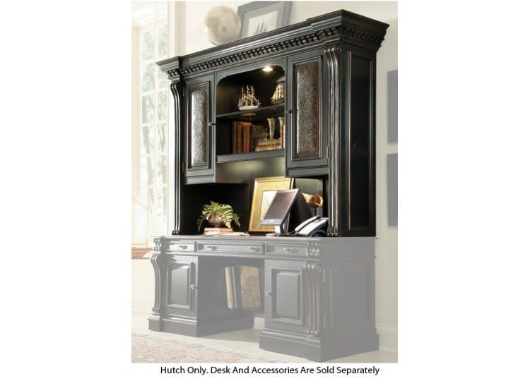 Hooker Furniture Black Home Office Telluride Computer Credenza Hutch