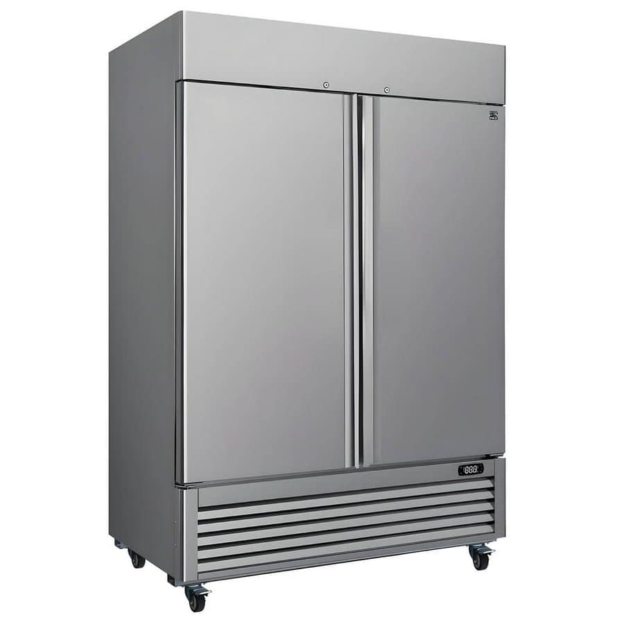 54.50 in. 49 Cu. Ft. Frost-Free Defrost Convertible Upright Freezer /Refrigerator, Stainless Steel Garage Ready
