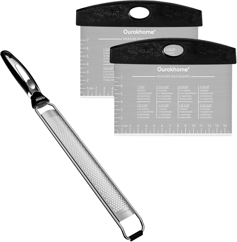 Ourokhome  Rotary Cheese Grater Shredder and Hamburger Meat Chopper Stirrer Round Food Slicer with 3 Drum Blades and Ground Beef Meat Breaker with Heat Resistant 5 Curved Blades