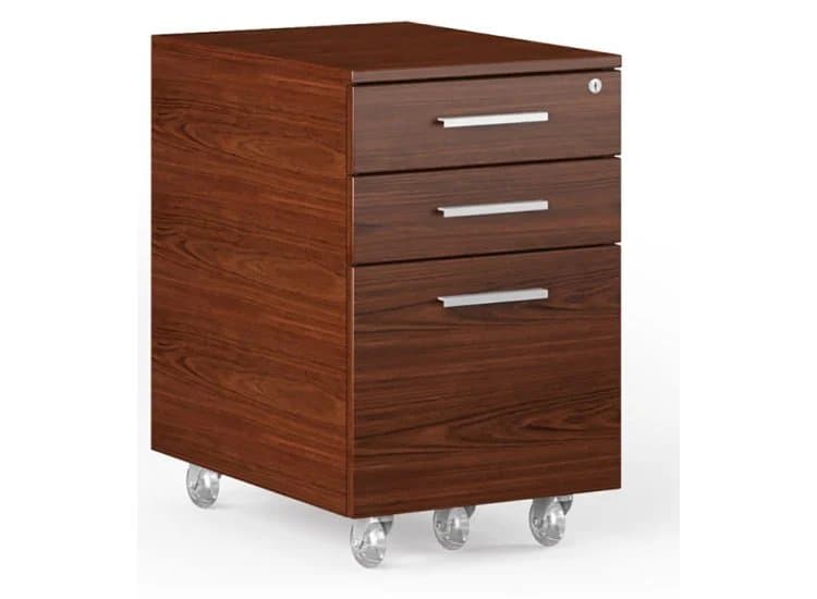 BDI Sequel 20 6107 Chocolate Stained Walnut Mobile File Cabinet