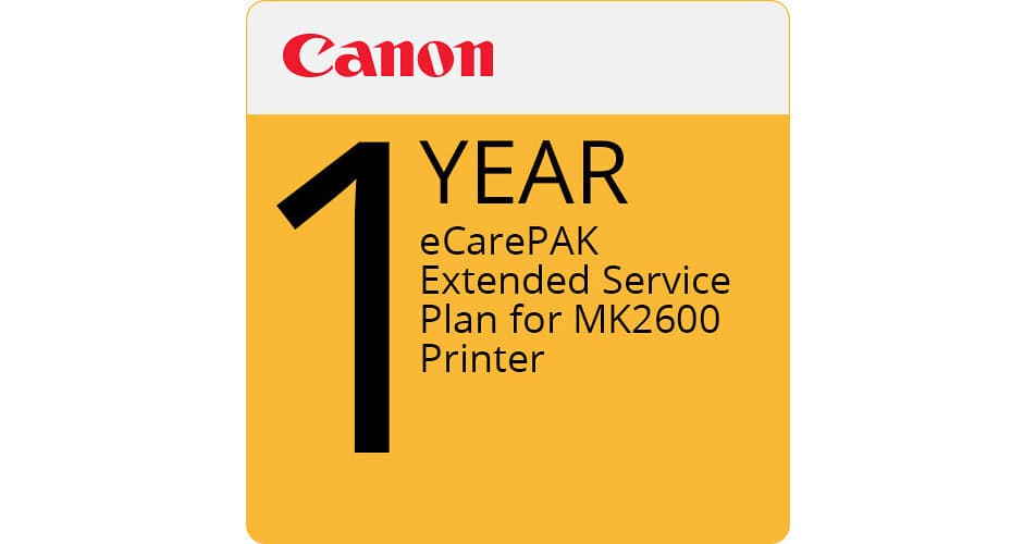 Canon 1-Year eCarePAK Extended Service Plan for MK2600