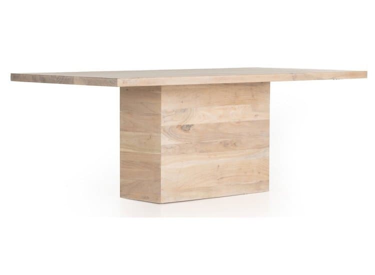 Four Hands Yvonne Dining Table, Whitewash Acacia