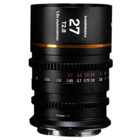 Venus Laowa Nanomorph 27mm T2.8 1.5x S35 Anamorphic Lens for Sony E, Amber Flare