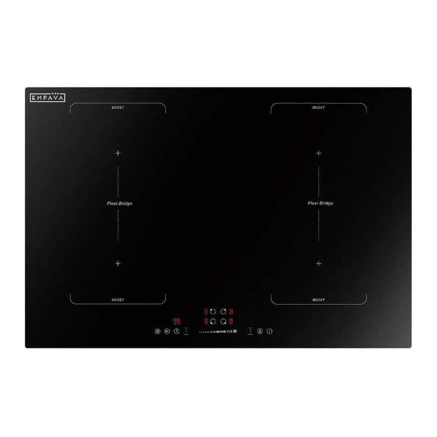 30 in. Built-In ETL-Certified 4 Burners Induction Cooktop 2 X 3000W Bridge Element Electric Stove 240V, Black