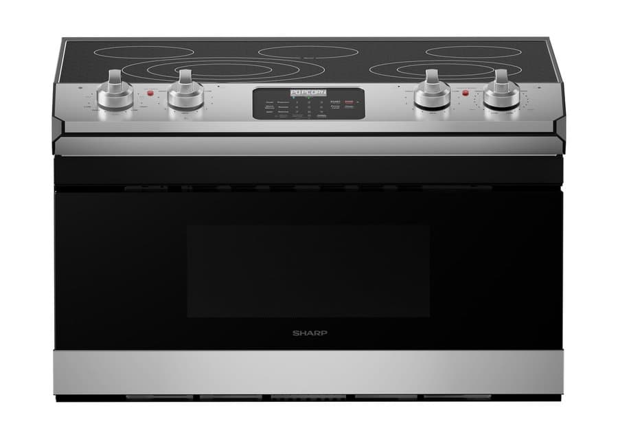 Sharp 30-in 5 burners Smooth surface Stainless steel Smart Compatible Electric Cooktop