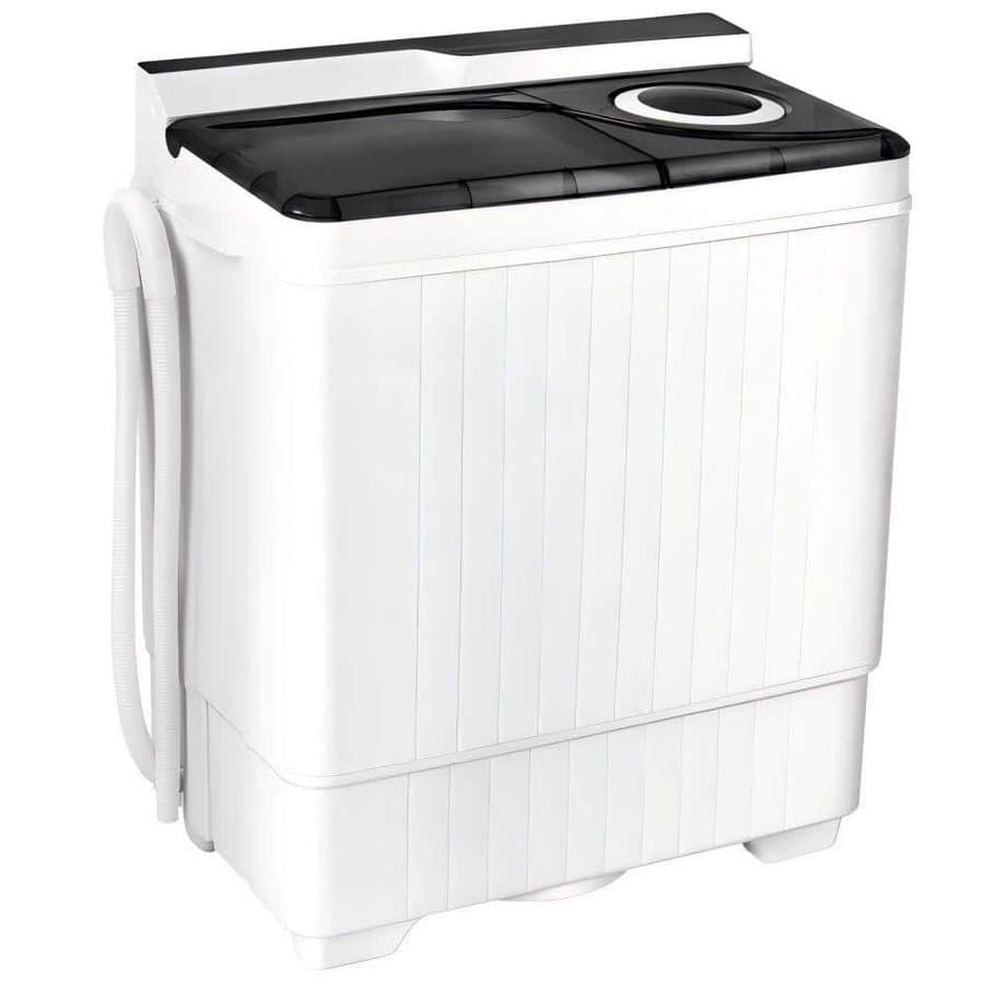 3.5 cu.ft . ​Electric All-in-One Washer Dryer Combo, White with Built-in Drain Pump