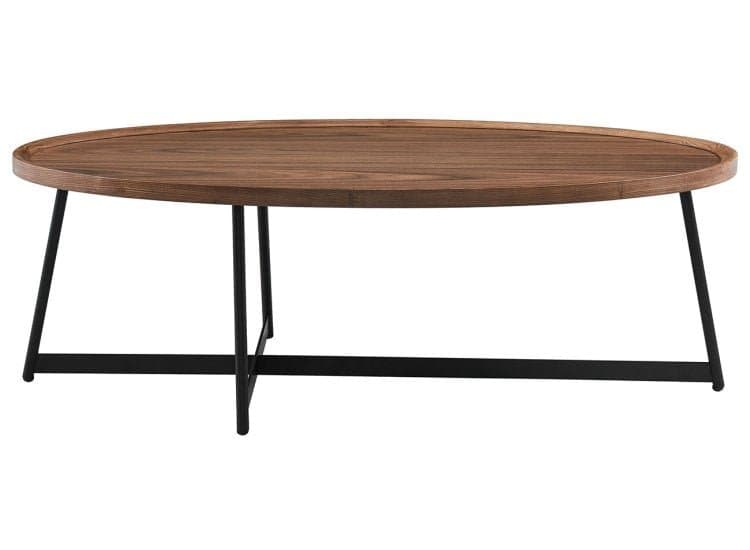 Euro Style Niklaus American Walnut 47" Oval Coffee Table