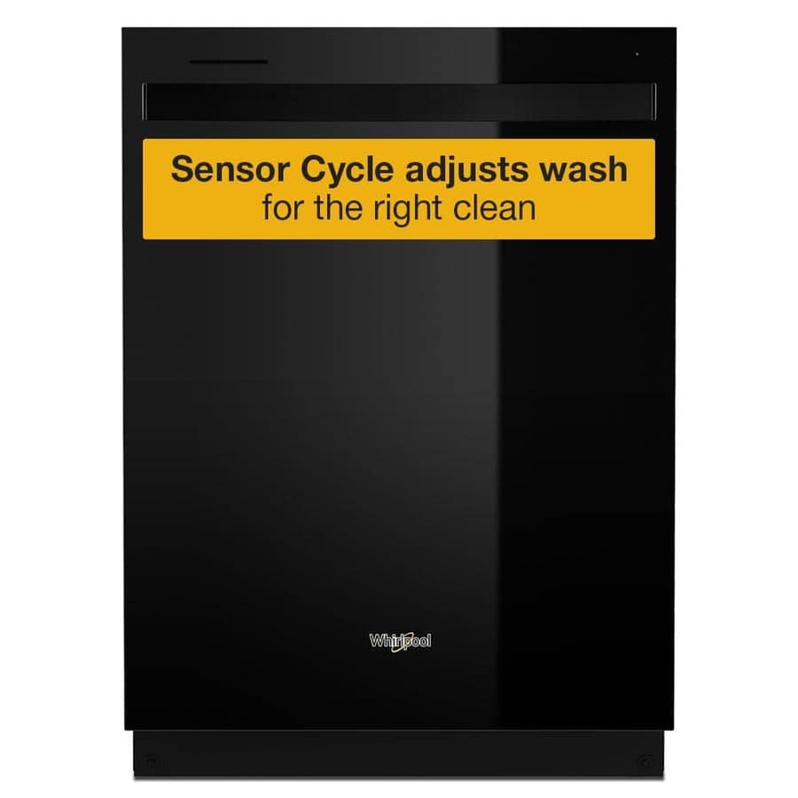 Whirlpool 24 in. Hidden Control Built-In Tall Tub Dishwasher in Black with 5-Cycles 50 dBA