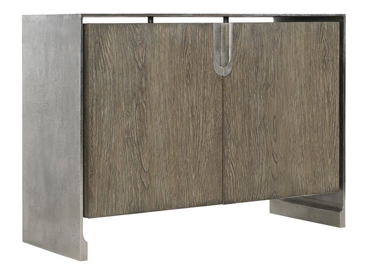 Bernhardt Ellis Door Chest in Tamarind | Shiny Nickel