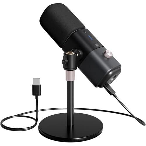 NearStream AM25X Noise-Canceling XLR/USB Condenser Microphone with Desktop Stand