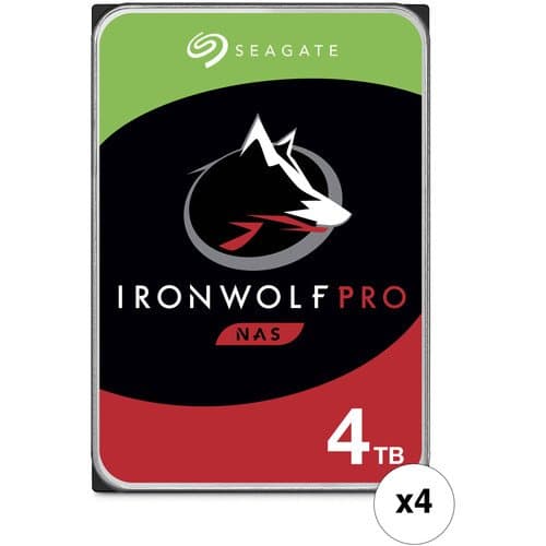 Seagate 4TB IronWolf Pro 7200 rpm SATA III 3.5" Internal NAS HDD (CMR)