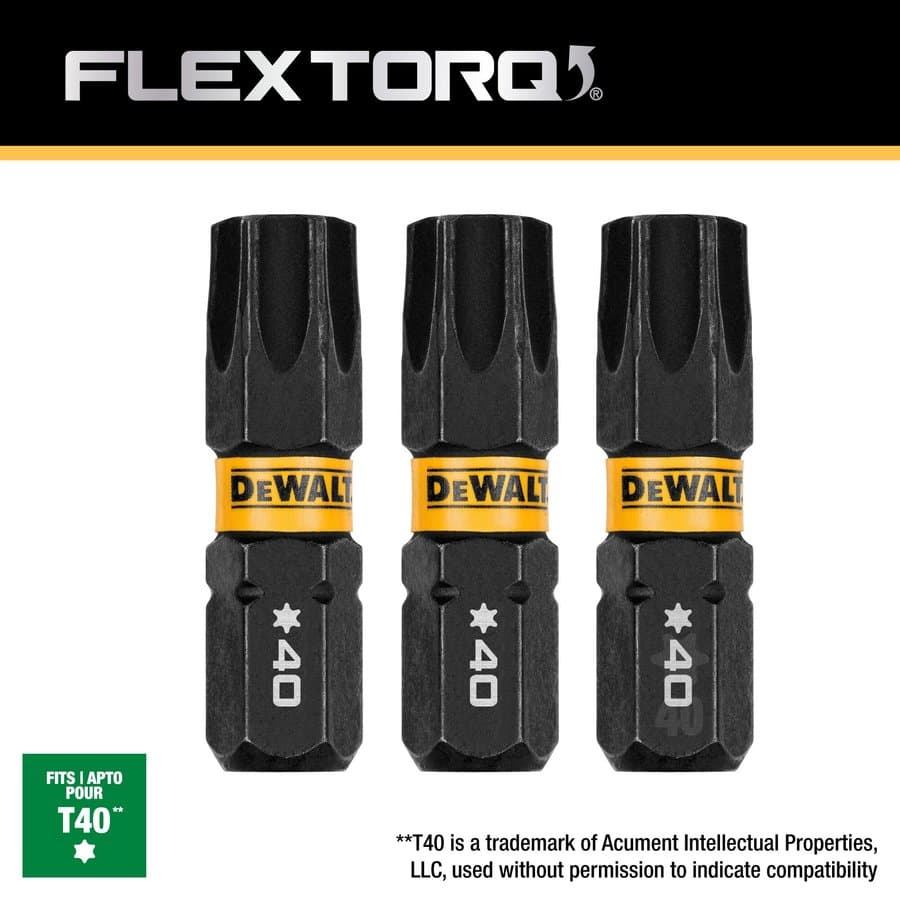 DEWALT FlexTorq 1/4-in x 1-in Torx Impact Driver Bit 2 -Piece