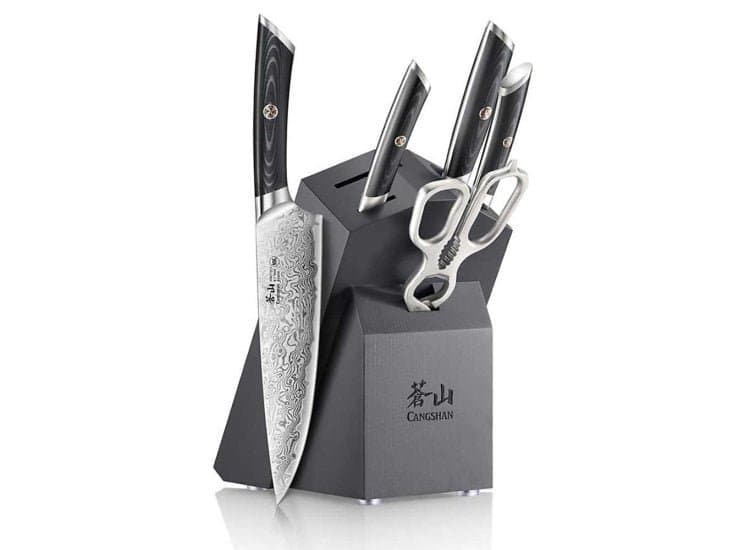 Cangshan Kuro Series 6-Piece Knife Block Set