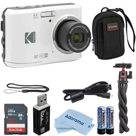 Kodak PIXPRO FZ45 Friendly Zoom 16MP Full HD Digital Camera, White