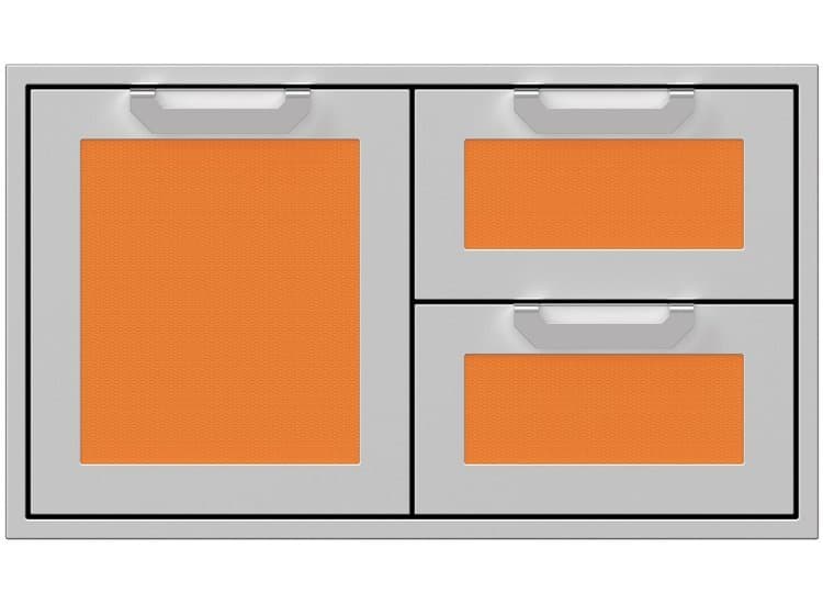 Hestan 36" Citra Outdoor Double Drawer And Storage Door Combination
