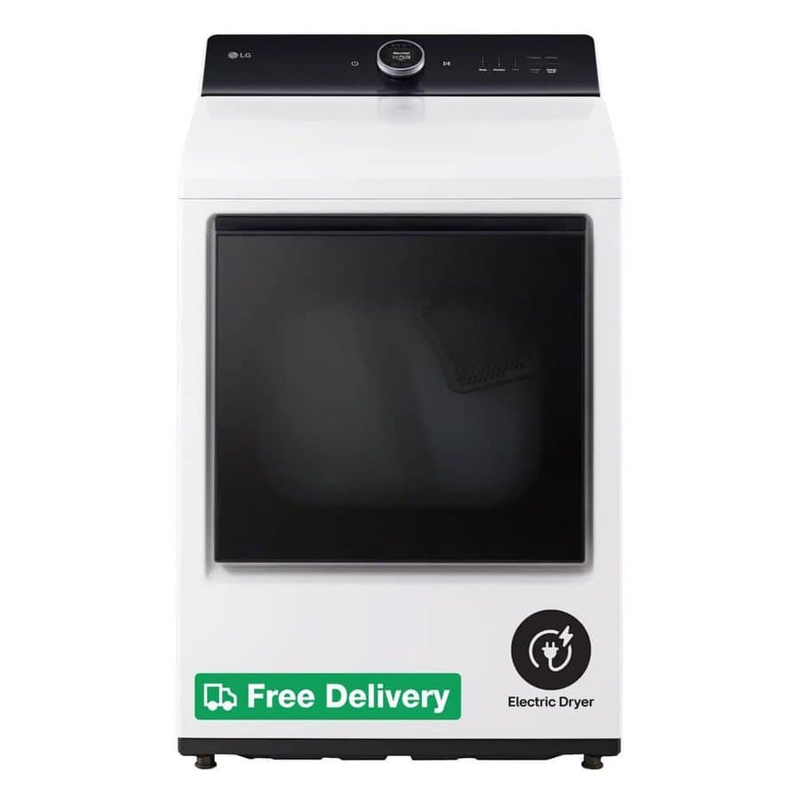 LG TurboSteam 7.3 Cu. Ft. Electric Dryer White