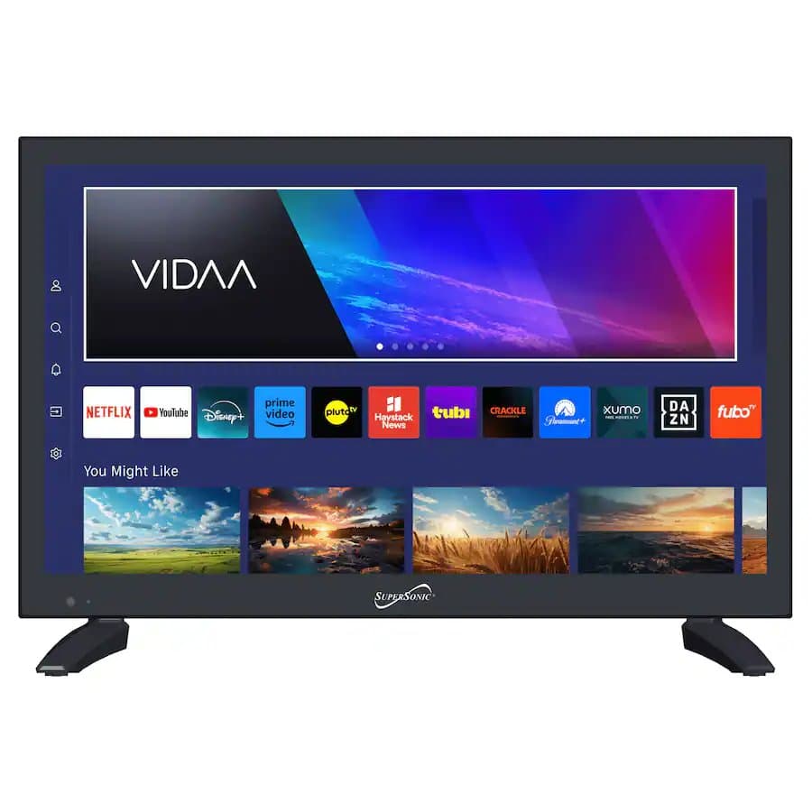 19" VIDAA ACDC Compatible LED Smart TV with Built-In WiFi