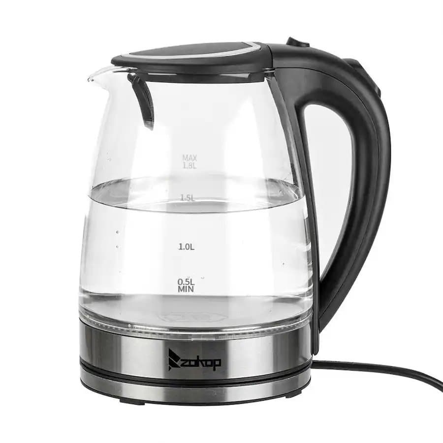1.8L Kitchen Glass Electric Kettle,Water Boiler & Heater, BPA Free, Auto-Shutoff & Boil-Dry Protection Boiling LED Light