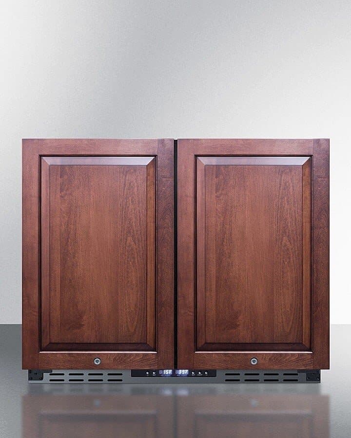 Summit 36 in. 5.8 cu. ft. ADA Compliant Side by Side Undercounter Refrigerator-Custom Panel Ready