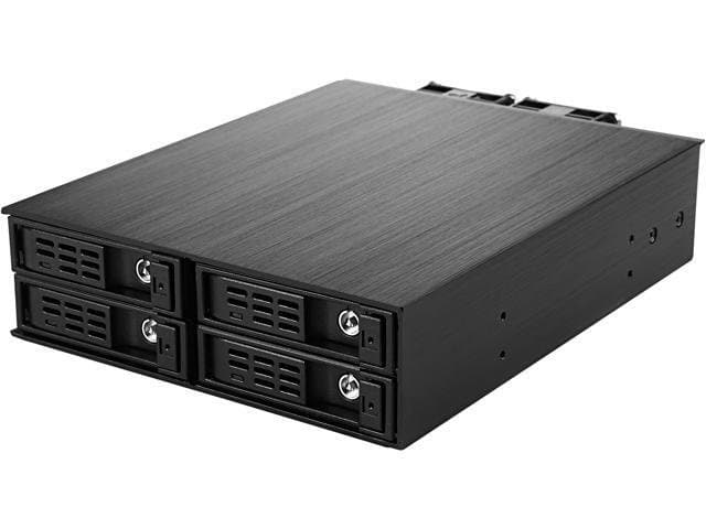 Athena Power BP-SAC1425AVL12 MIni-SAS 12Gb/s Internal Hot-Swap Backplane Module: 4 x 2.5" SAS / SATA SSD / HDD (Up to 15mm Height) in 5.25" Drive Bay